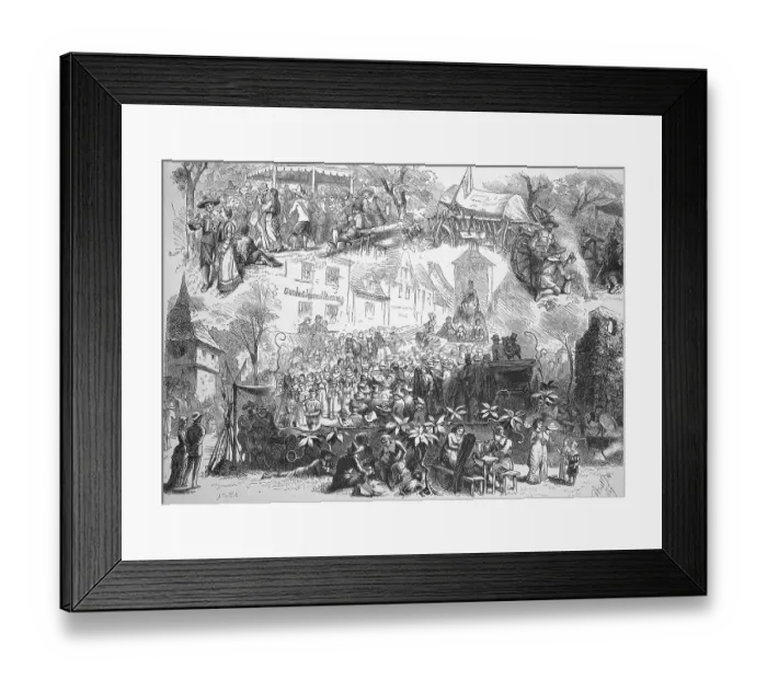 Framed Print : The procession at the historical festival in Rothenburg ob der Tauber