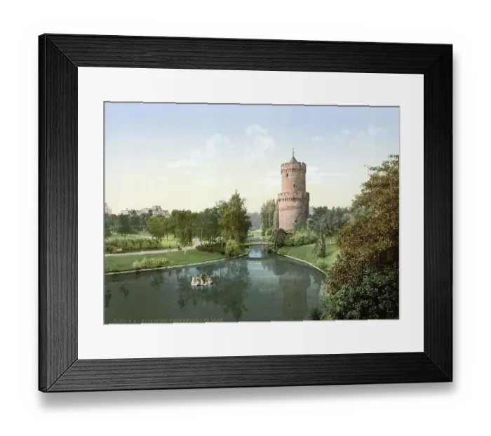 Framed Print : Kronenburgerpark, park on the edge of the centre of the Dutch city of Nijmegen