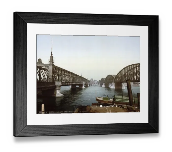 Framed Print : The two bridges over the Maas in Rotterdam Framed Print : The two bridges over the Maas in Rotterdam