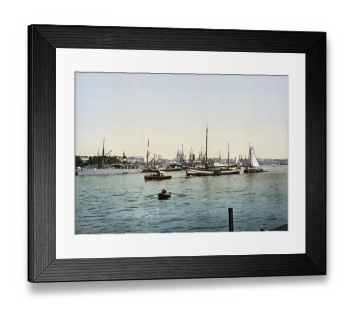 Framed Print : The Maas, Rotterdam, Netherlands, c