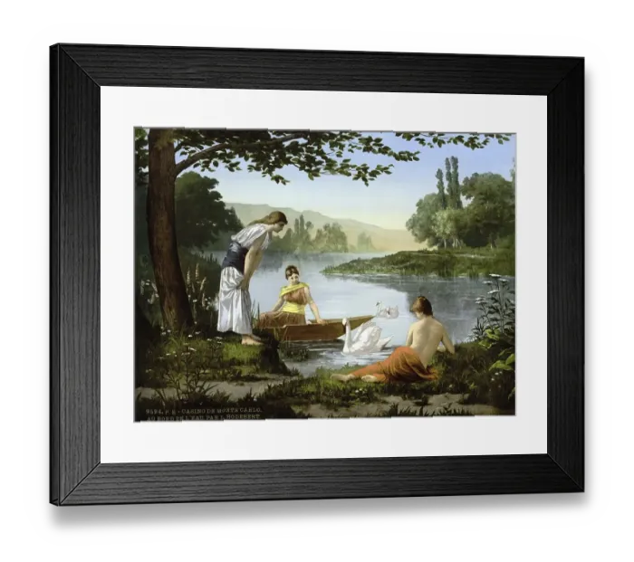 Framed Print : Entrance to the Casino, On the shore of the lake