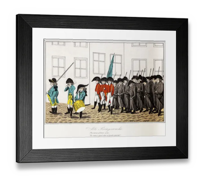 Framed Print : Funny old Hamburg, citizen guard