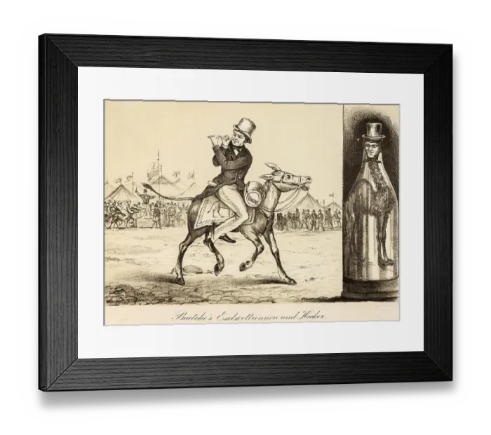 Framed Print : The funny old Hamburg, caricature