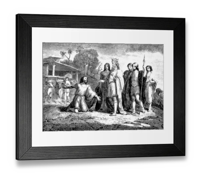 Framed Print : The Tebsite Arasna offers King David his threshing floor
