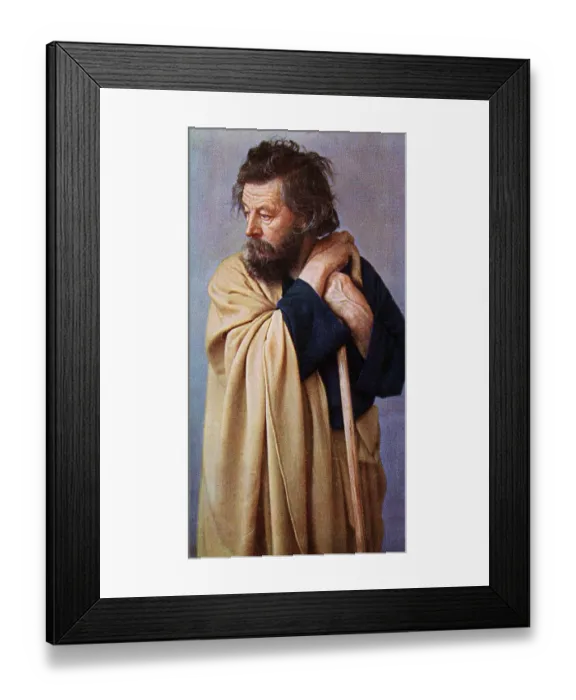 Framed Print : Peter Rendl as Peter, colour post card from a Uvatypie template Framed Print : Peter Rendl as Peter, colour post card from a Uvatypie template