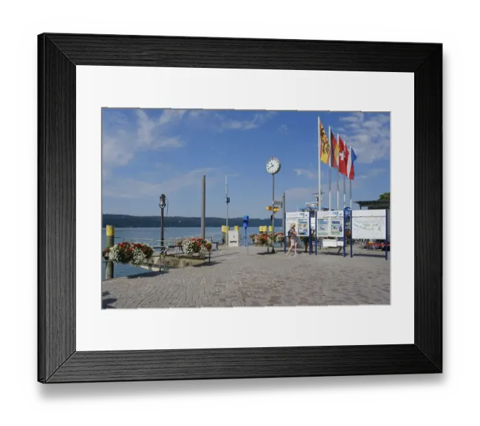 Framed Print : Information boards at the landing place