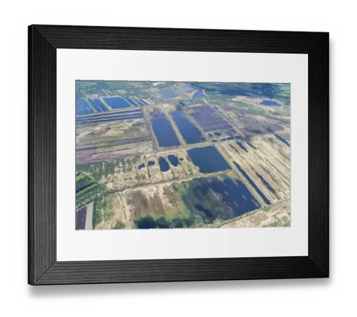 Framed Print : 20220522-3639 Aerial photograph of Huvenhoopsmoor