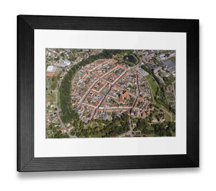 Framed Print : Aerial view of Wittstock an der Dosse
