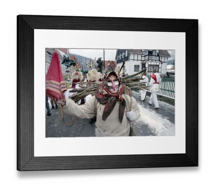 Framed Print : Carnival in Wasungen, Thuringia on 13