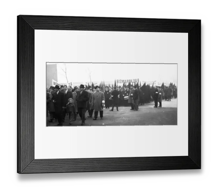 Framed Print : With black flags