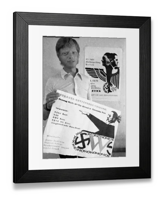 Framed Print : With this poster for an event in Bonn, F Framed Print : With this poster for an event in Bonn, F