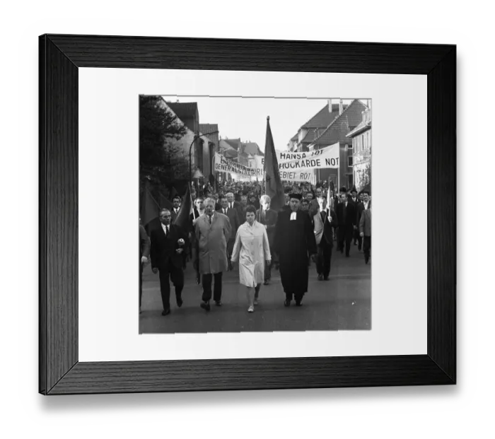 Framed Print : A wave of outrage swept the Ruhr area when the Hansa mine was closed