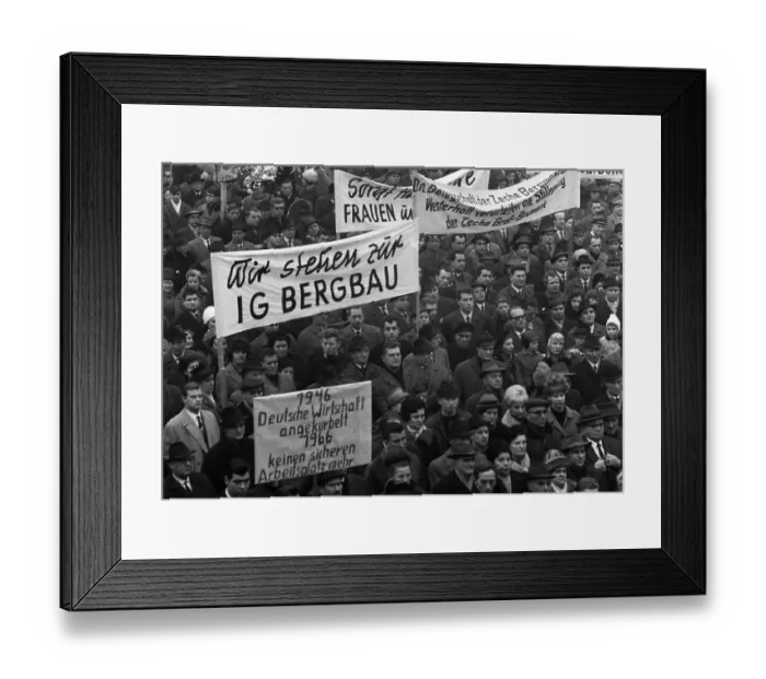 Framed Print : A wave of outrage swept the Ruhr area when the Hansa mine was closed