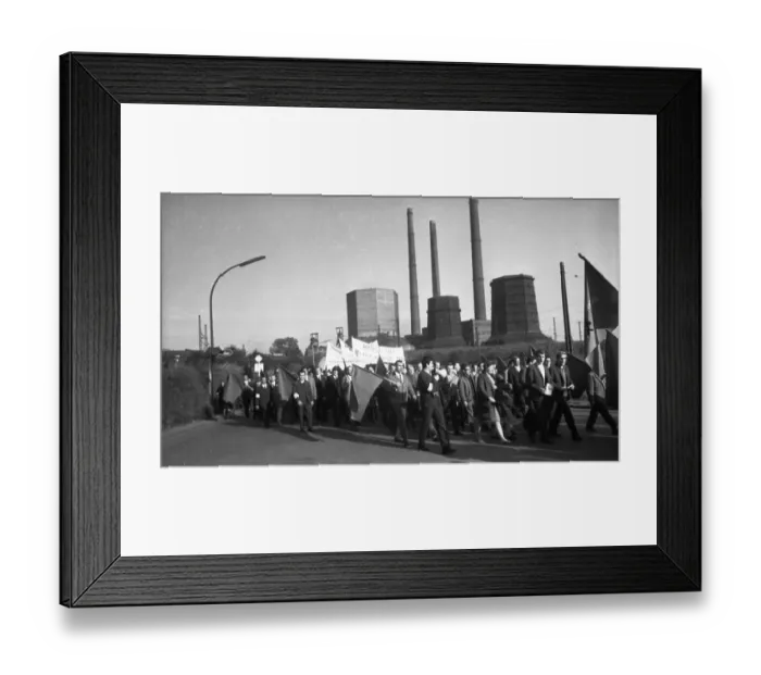 Framed Print : A wave of outrage swept the Ruhr area when the Hansa mine was closed