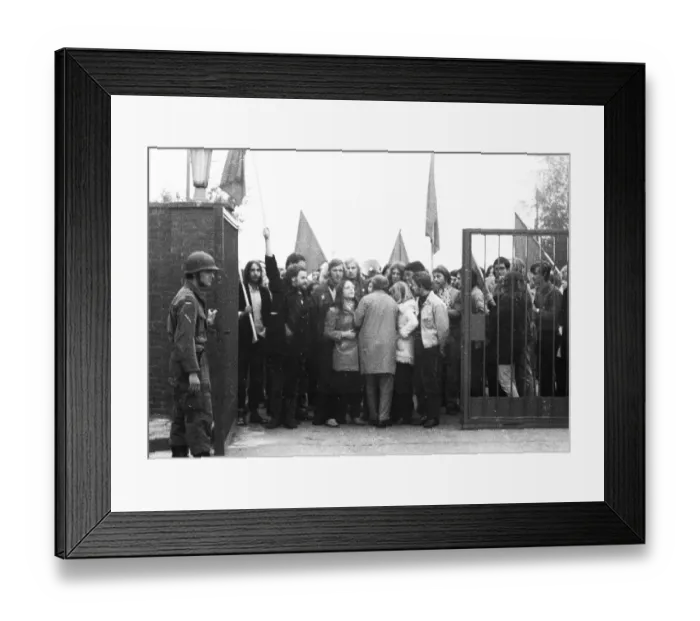Framed Print : The congress of the DKP-affiliated Socialist German Workers Youth (SDAJ) on 11