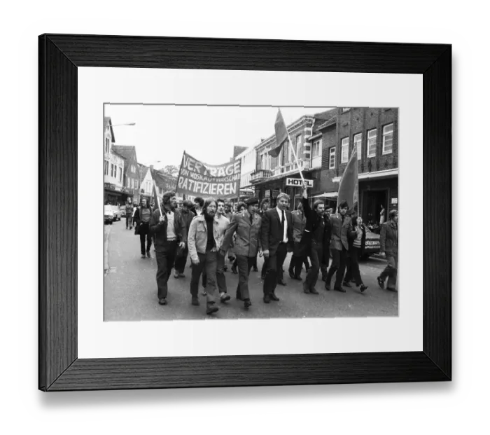 Framed Print : The congress of the DKP-affiliated Socialist German Workers Youth (SDAJ) on 11