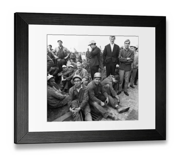 Framed Print : The spontaneous strikes, here at the Bochumer Verein (Krupp) l in Bochum on 15 Framed Print : The spontaneous strikes, here at the Bochumer Verein (Krupp) l in Bochum on 15