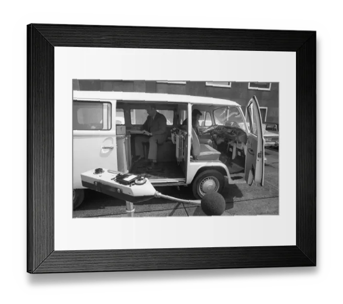 Framed Print : Already in 1975, here on 3.6.1975 in Dortmund- Measurement for environmental protection in the streets of Dortmund