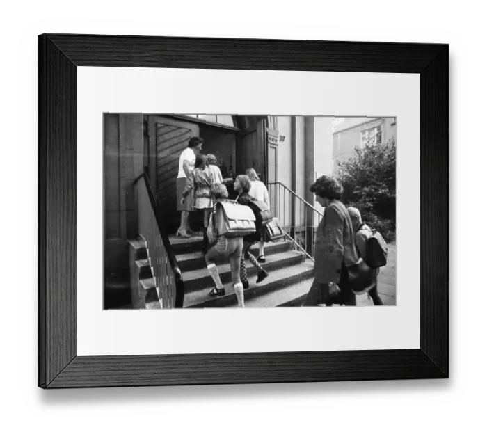 Framed Print : Start of school after the summer holidays on 02 Framed Print : Start of school after the summer holidays on 02