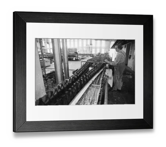 Framed Print : Beer production at the Dortmunder Aktien-Brauerei (DAB) on 29