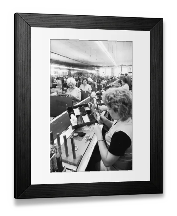 Framed Print : Women's jobs at the appliance manufacturer Krups on 24