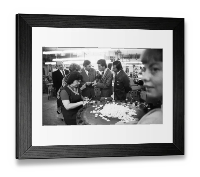 Framed Print : Women's jobs at the appliance manufacturer Krups on 24
