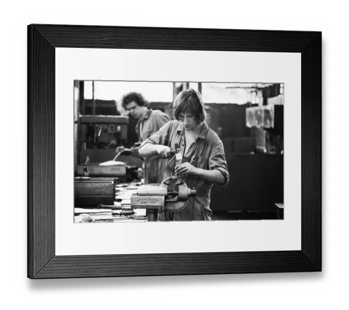 Framed Print : Apprenticeship at Opel in Bochum on 8