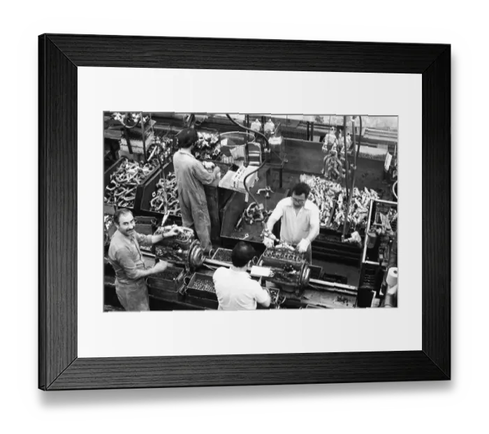 Framed Print : Production of engines, axles and other car manufacturing parts at the Opel plant in Bochum Framed Print : Production of engines, axles and other car manufacturing parts at the Opel plant in Bochum