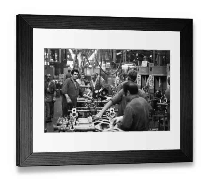 Framed Print : Production of engines, axles and other car manufacturing parts at the Opel plant in Bochum Framed Print : Production of engines, axles and other car manufacturing parts at the Opel plant in Bochum