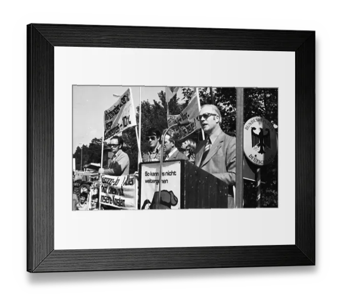 Framed Print : Farmers marched with their tractors to a protest in Aachen on 17