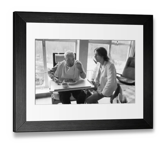 Framed Print : Resident and operation of an old people's home of the AWO (Arbeiterwohlfahrt) on 07 Framed Print : Resident and operation of an old people's home of the AWO (Arbeiterwohlfahrt) on 07