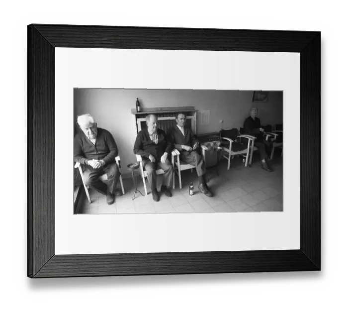 Framed Print : Resident and operation of an old people's home of the AWO (Arbeiterwohlfahrt) on 07