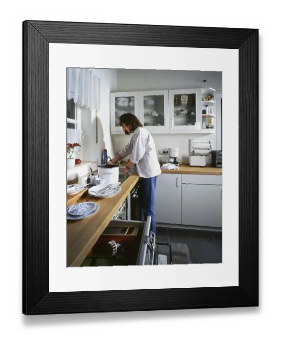 Framed Print : The housework of a housewife, here on 01