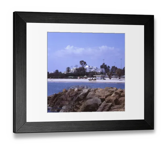 Framed Print : Tunisia with Hammamet by the sea on12