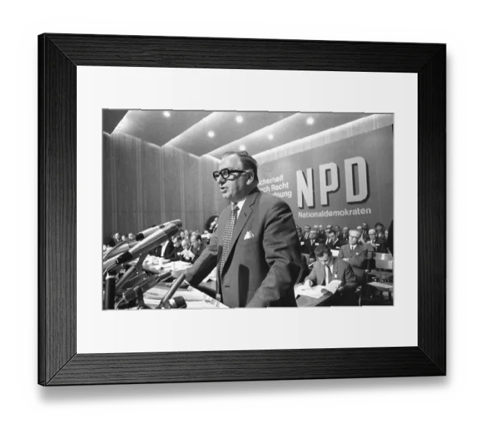 Framed Print : Personalities from politics, business and culture from the years 1965-71