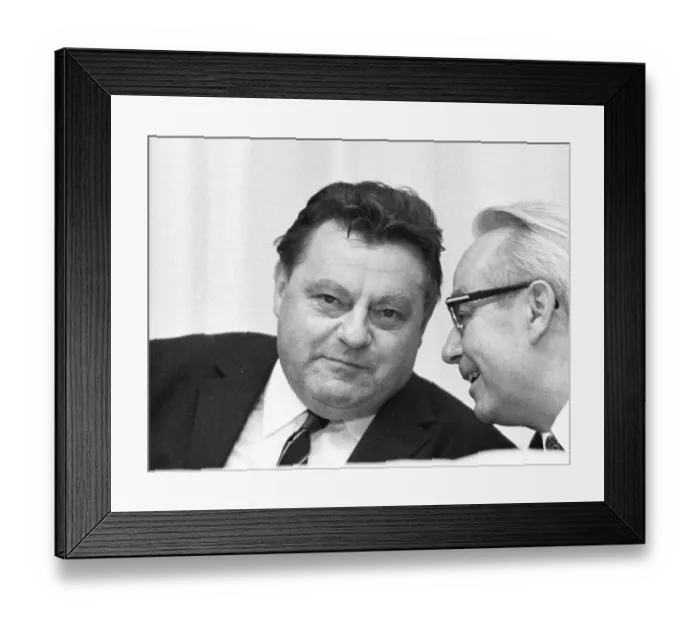 Framed Print : Personalities from politics, economy and culture from the years 1965-71