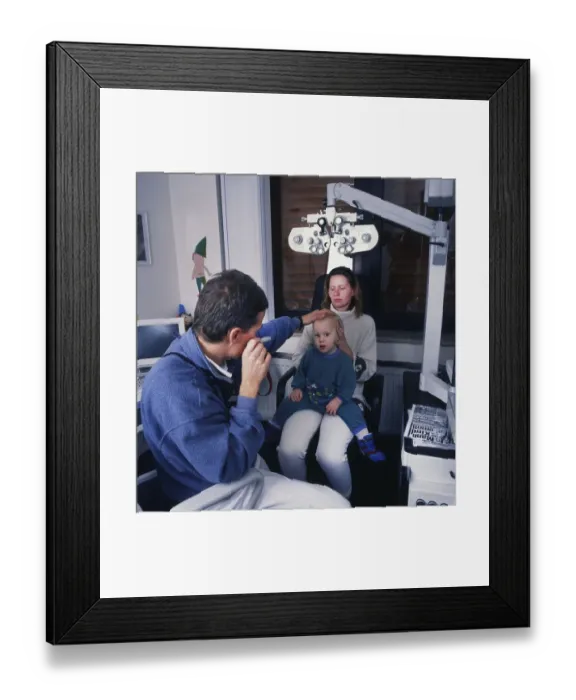 Framed Print : Regular check-ups at the ophthalmologist