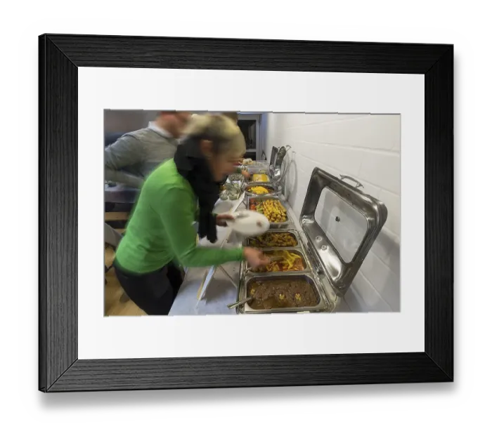Framed Print : Guests at the Persian buffet at a party Framed Print : Guests at the Persian buffet at a party