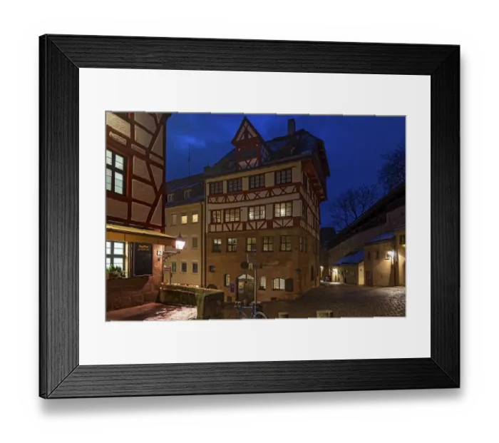 Framed Print : Historic Duerer House in the late evening