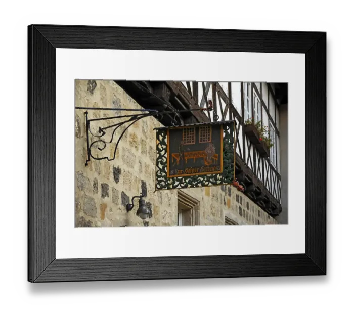 Framed Print : Nose sign of an inn from 1842, Quedlinburg Framed Print : Nose sign of an inn from 1842, Quedlinburg