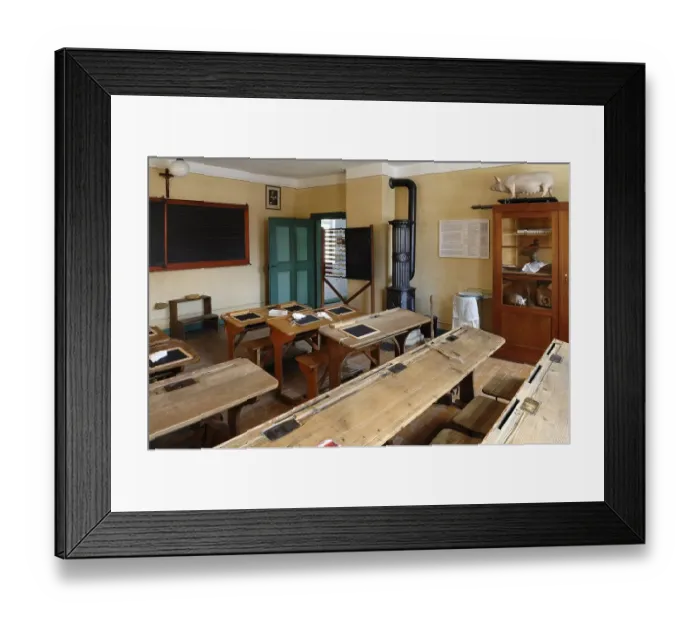Framed Print : Classroom, 1935, schoolhouse built 1801