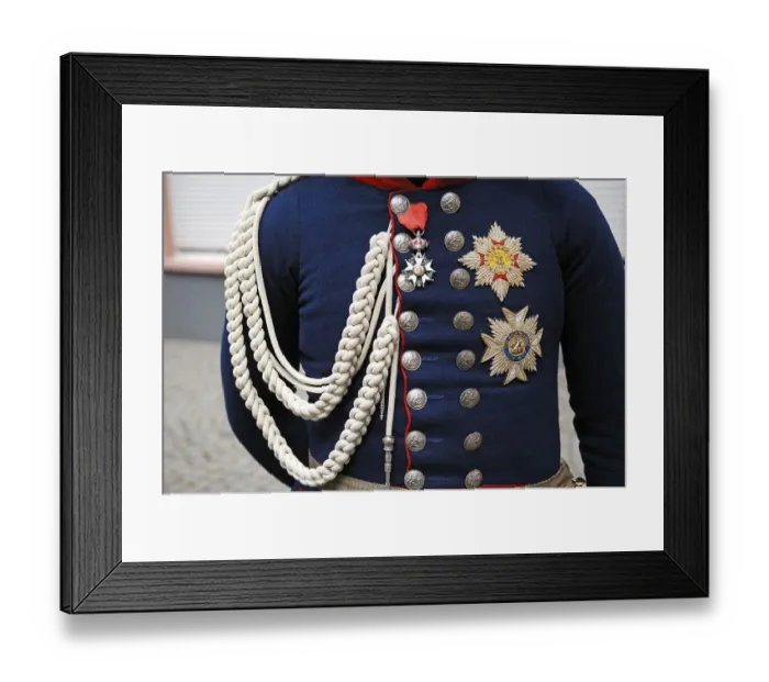 Framed Print : Detail of a Napoleonic uniform of the Colonell General of 1808 Framed Print : Detail of a Napoleonic uniform of the Colonell General of 1808