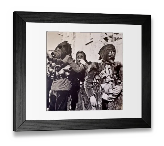 Framed Print : Kaneval masks of shepherds and farmers of Barbagia