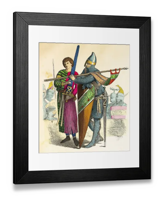 Framed Print : Muenchener Bilderbogen, costumes