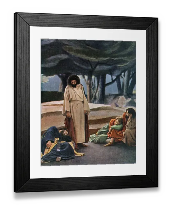 Framed Print : Mount of Olives, colour post card from a Uvatypie template