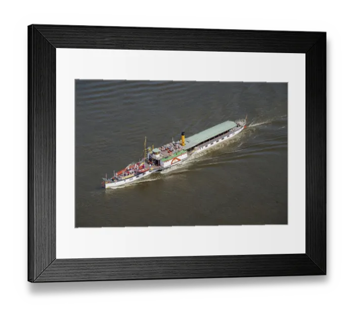 Framed Print : Aerial view of the paddle steamer Kaiser Wilhelm