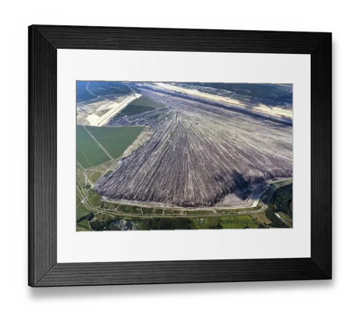 Framed Print : Aerial view of the Reichwalde opencast lignite mine Framed Print : Aerial view of the Reichwalde opencast lignite mine