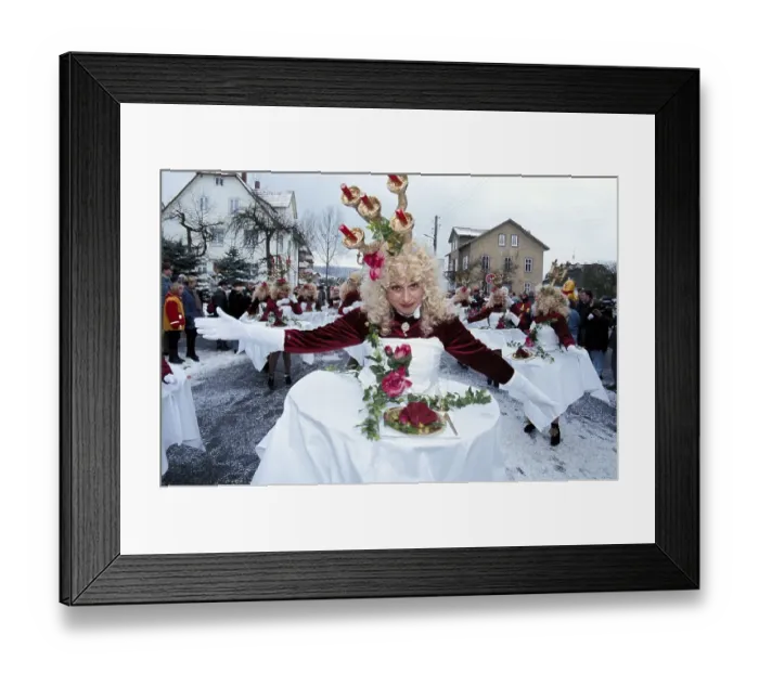 Framed Print : Carnival in Wasungen, Thuringia on 13