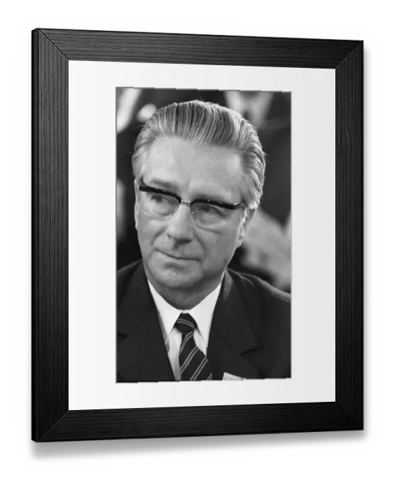 Framed Print : Personalities from politics, business and culture from the years 1965-71