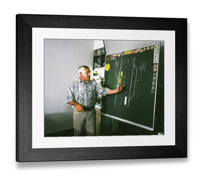 Framed Print : A driving school, here in Iserlohn on 09 Framed Print : A driving school, here in Iserlohn on 09